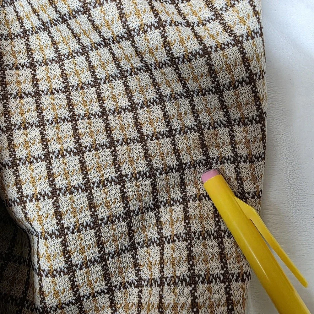 Vintage Sears Blazer Mens 38 Brown Beige Plaid Sport Coat 70s Sherlock‎ Grandpa